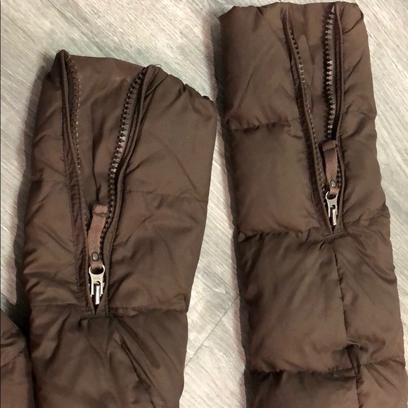 SOLD-Benetton Long Down Coat with Hood - Picture 3 of 8